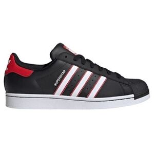 Adidas Superstar Black with Red and White Accents